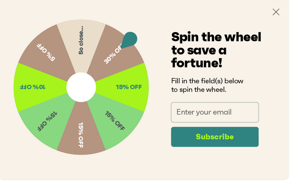Omnisend wheel of fortune