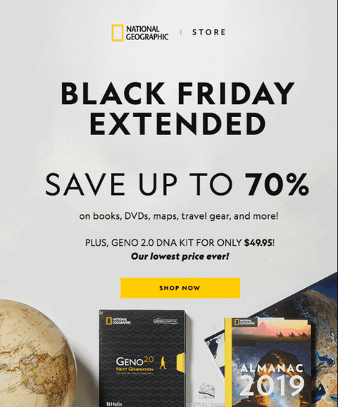 Black Friday flash sale email example