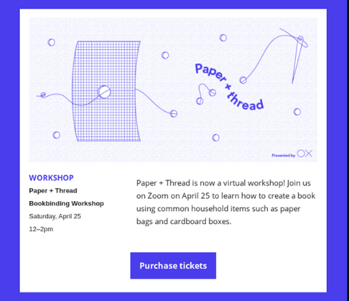 event promotion newsletter example