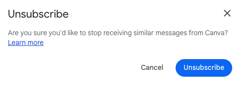 unsubscribe process in gmail