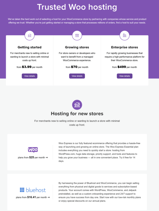 Woocommerce hosting