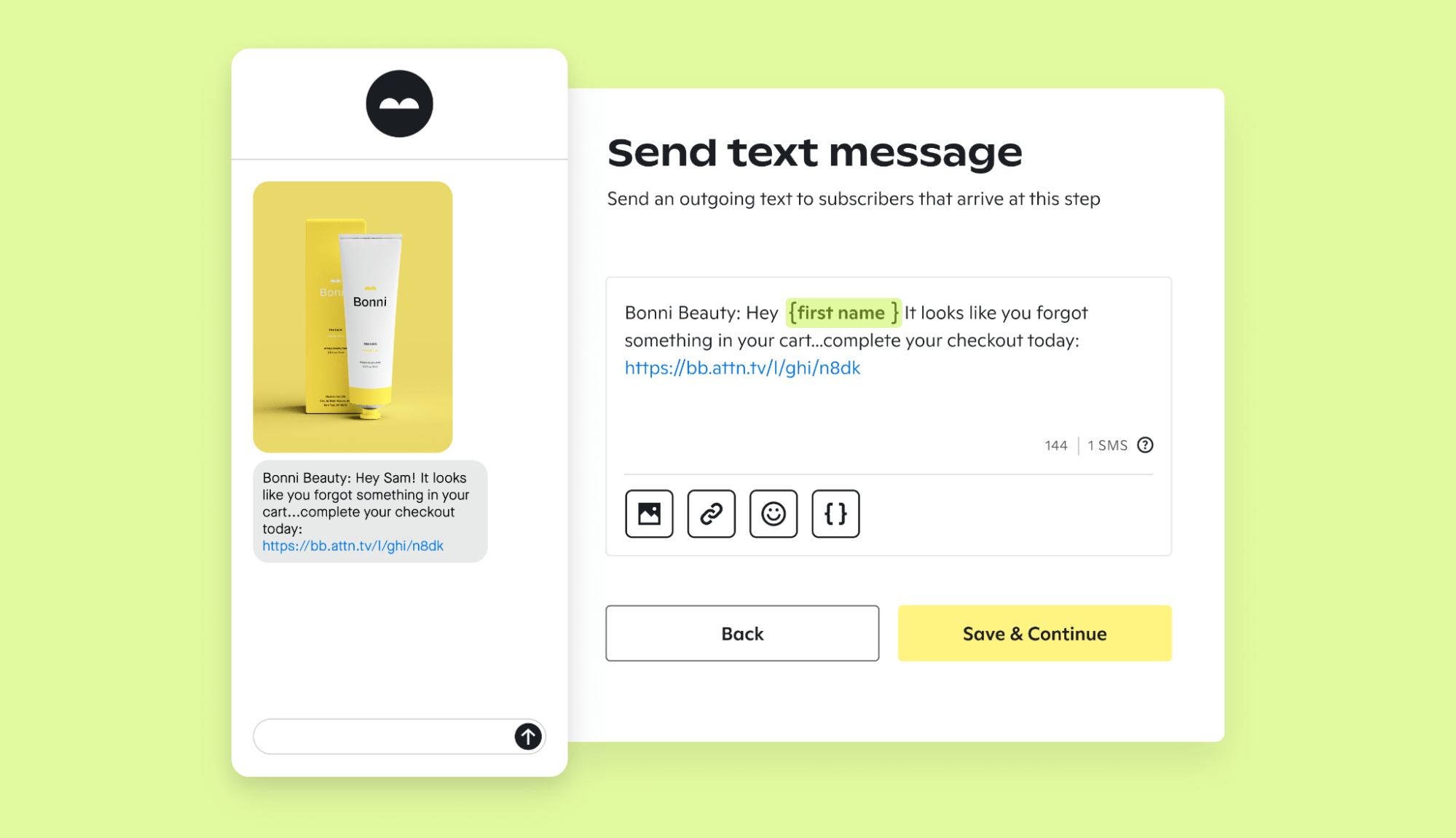 predesigned sms templates attentive