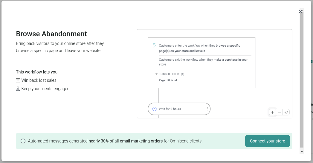 customizing workflow in Omnisend