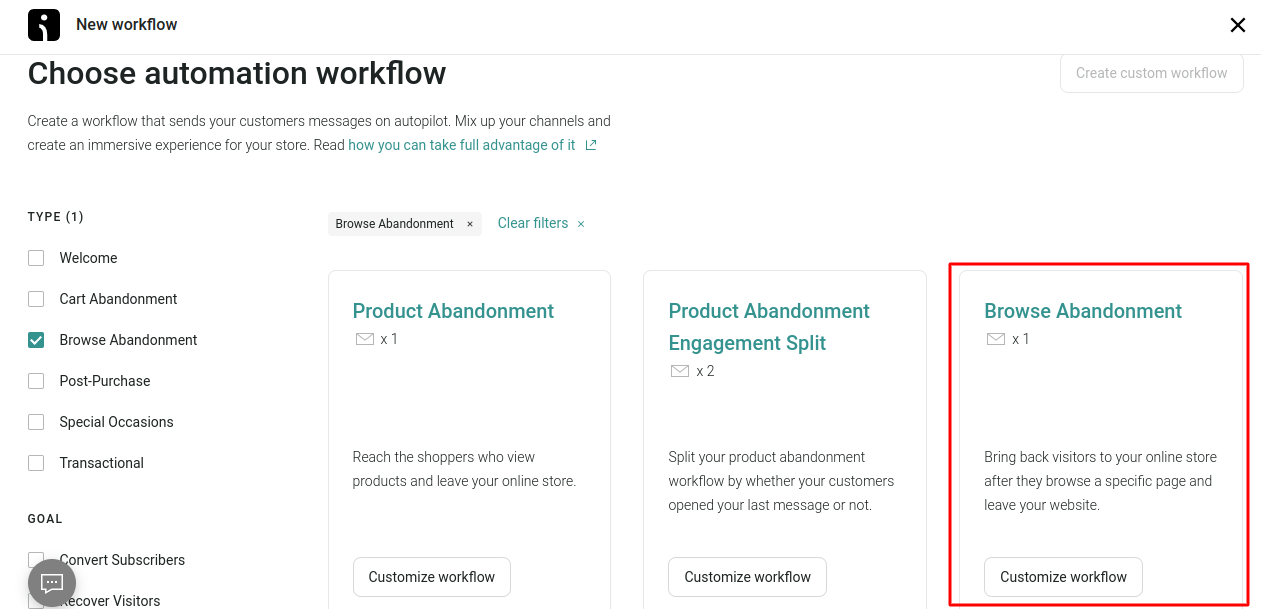 automation workflows in Omnisend