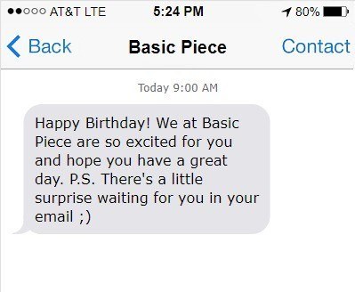 an example of birthday SMS 
