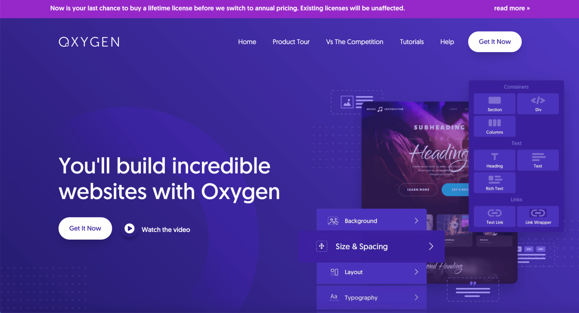 Oxygen homepage