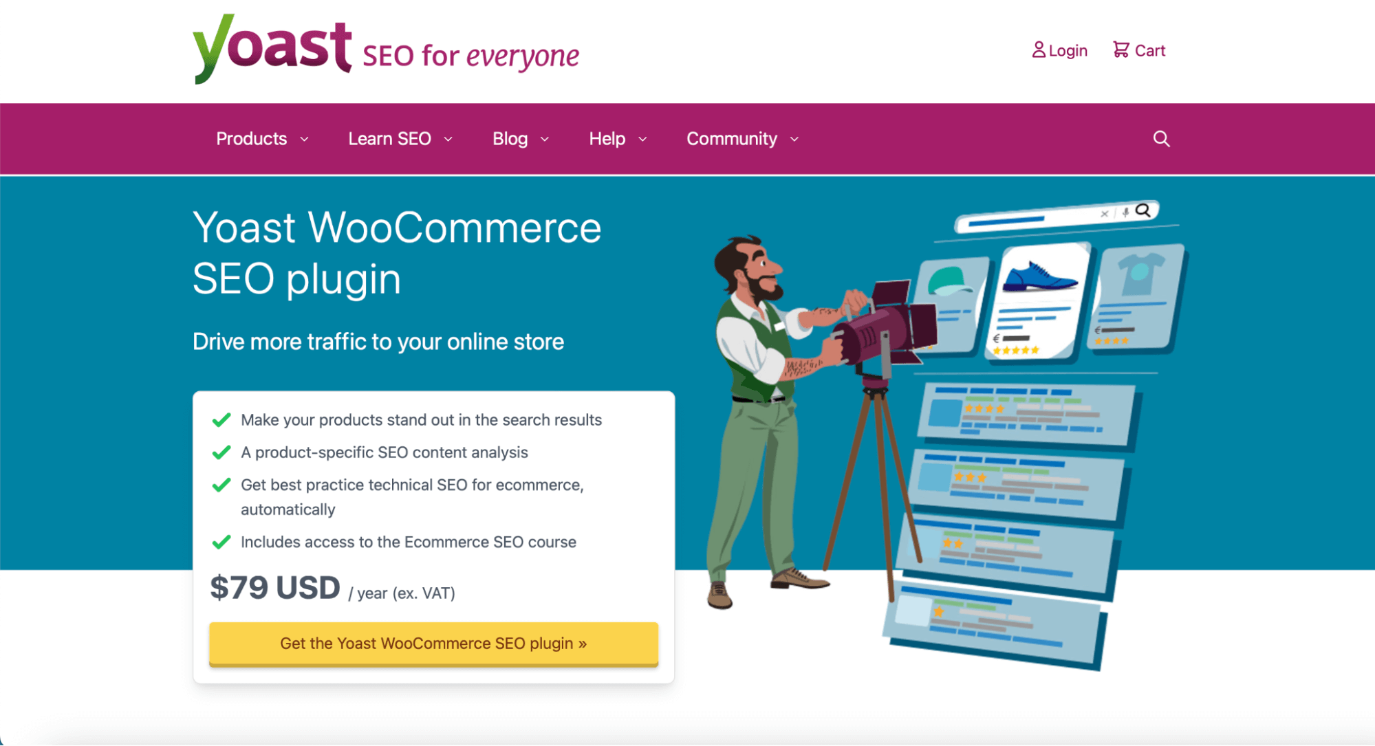 Yoast SEO homepage