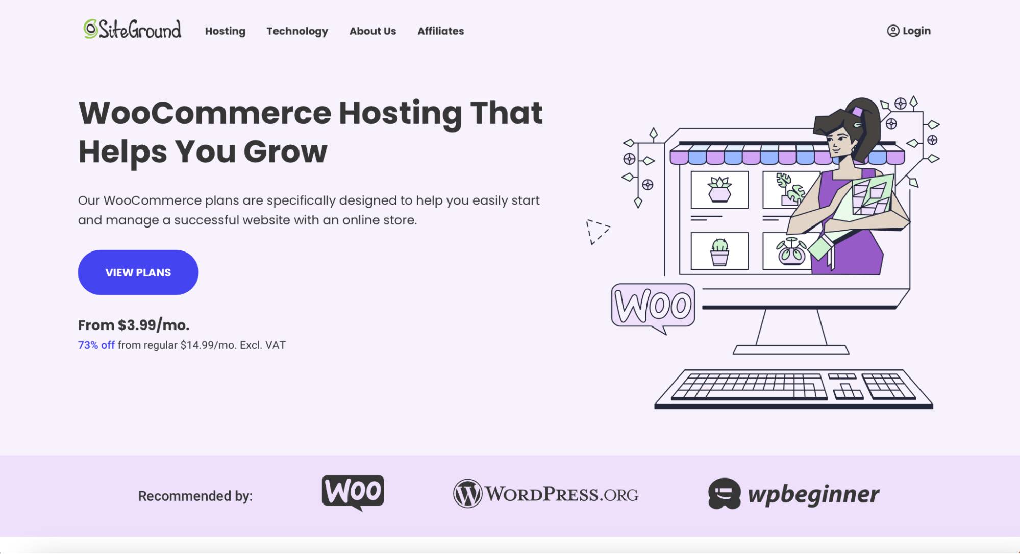 Siteground homepage
