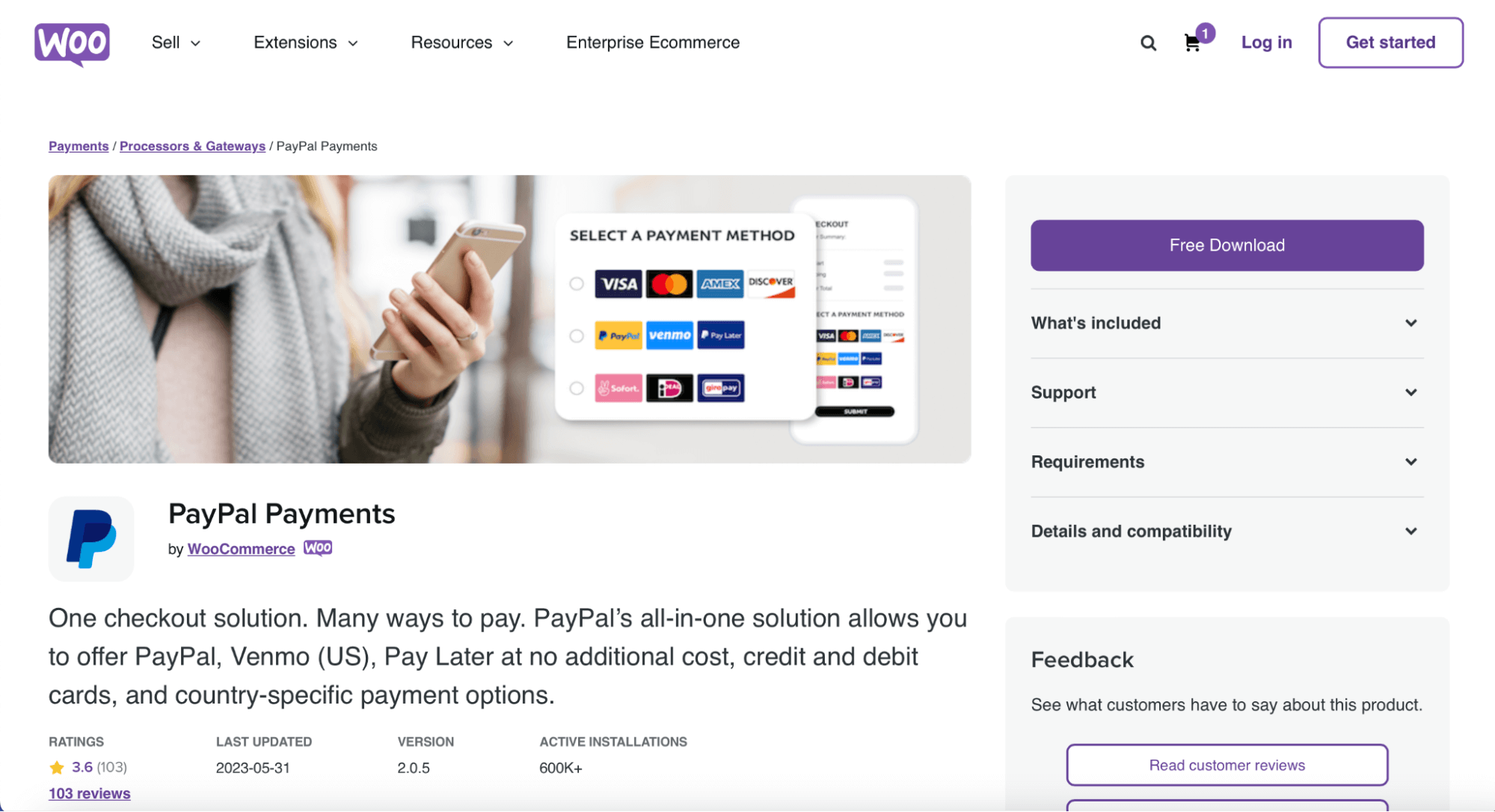 PayPal Payments homepage