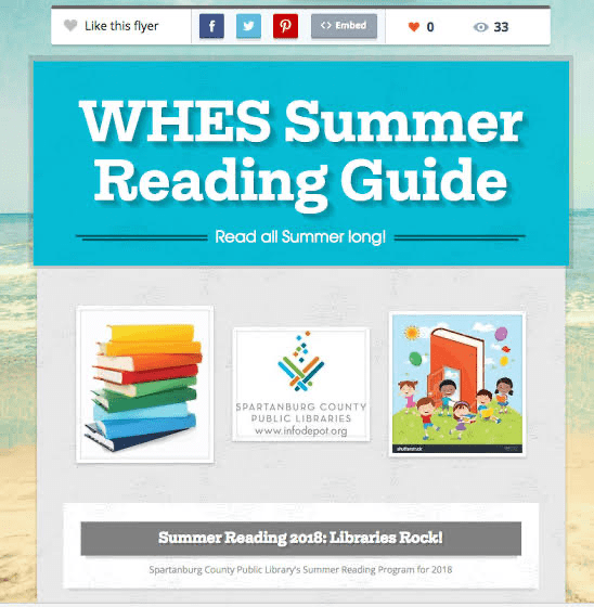 summer reading list newsletter example