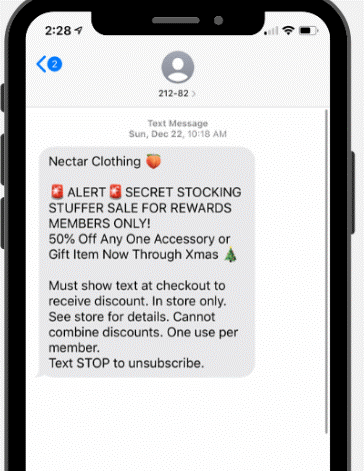 an example of a promotional message