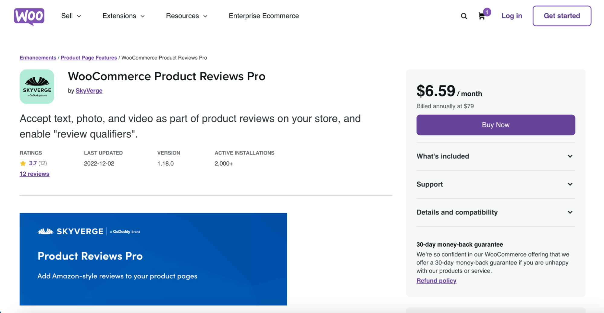 WooCommerce Product Reviews Pro homepage