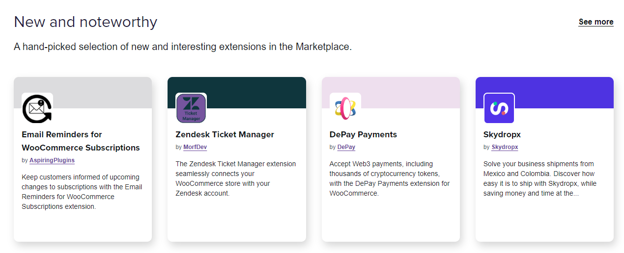 WooCommerce extensions