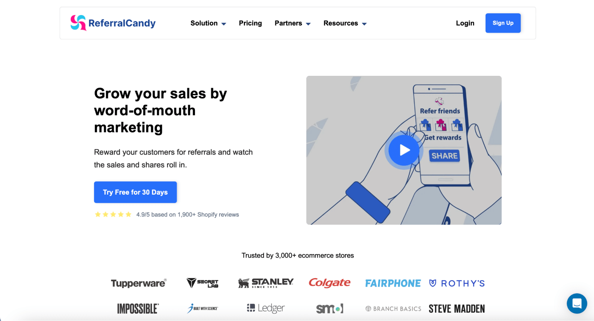 ReferralCandy homepage