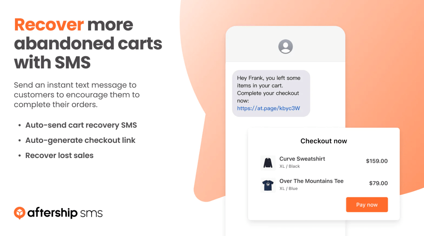 abandoned cart sms