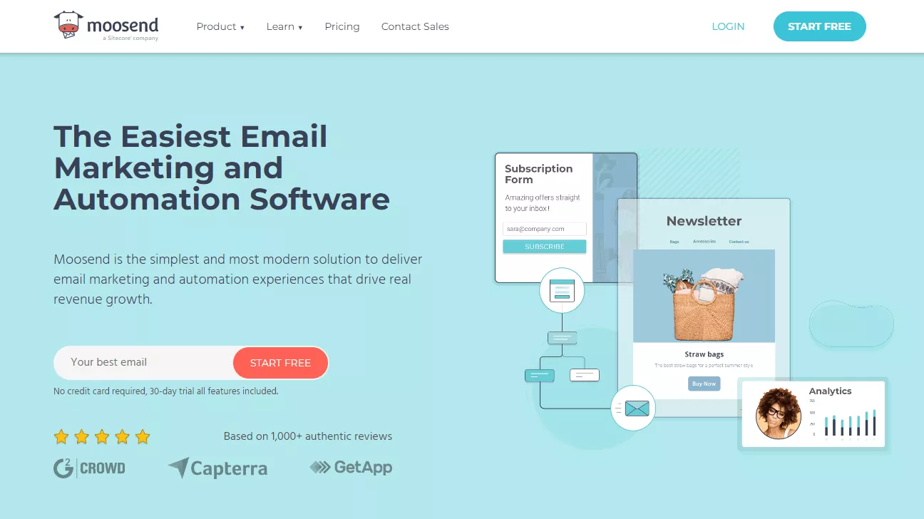 Moosend - Best email software for ecommerce stores