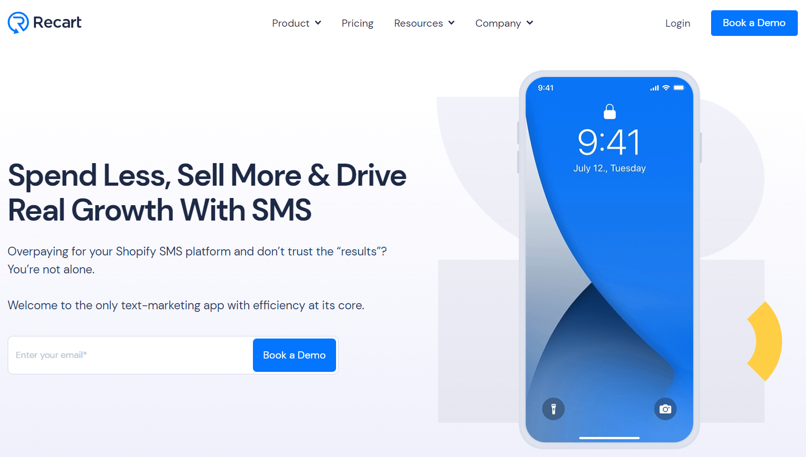 Recart homepage