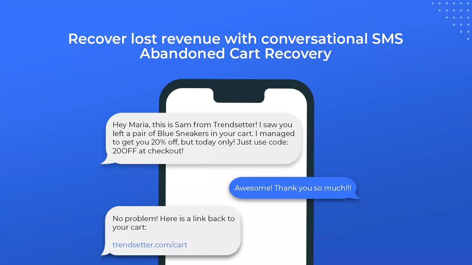 abandoned cart sms