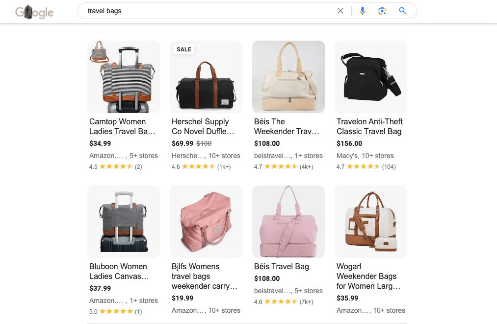 Google paid product listings