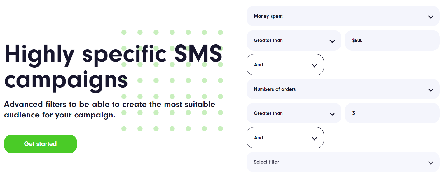 advanced filters in YSMS