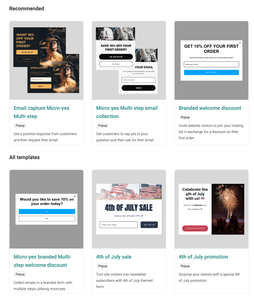 Email & Preferences Multi-step collection - Omnisend