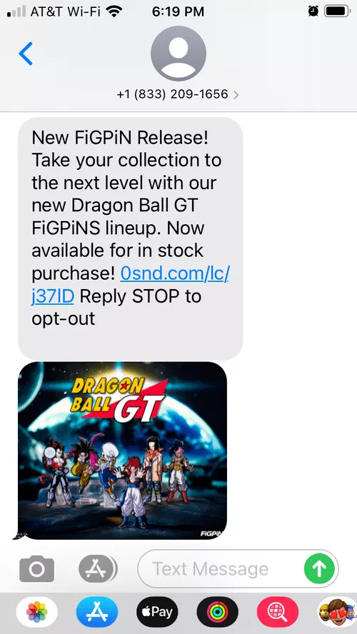 collection launch announcement SMS
