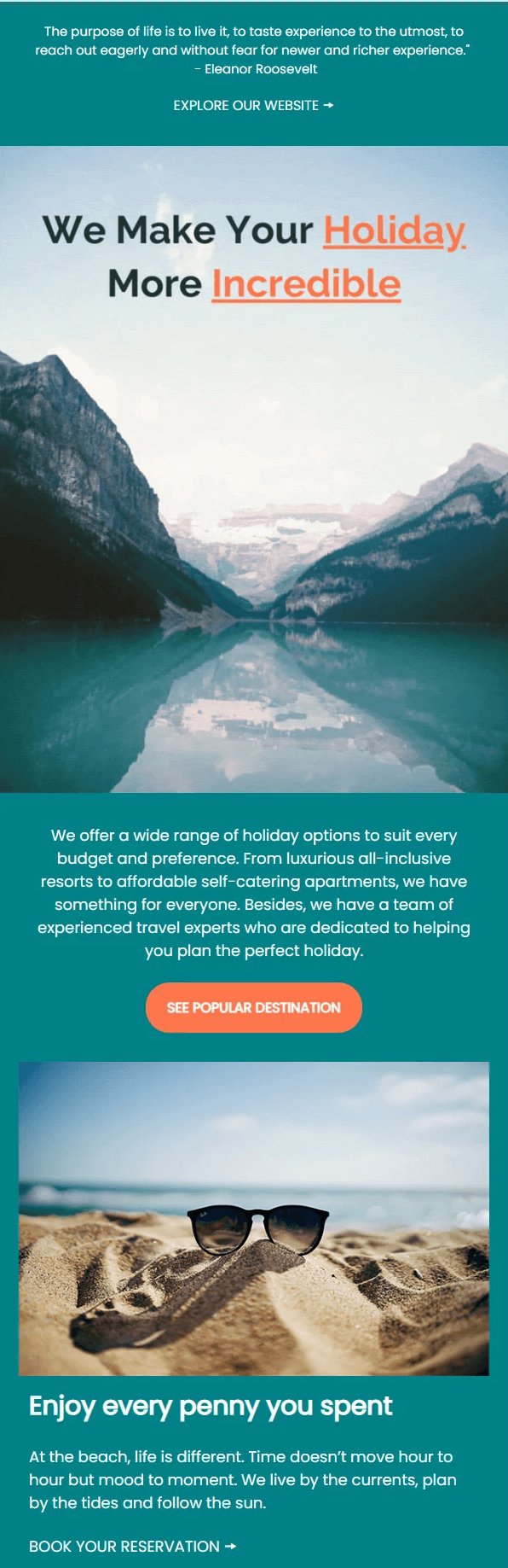 world tourism day newsletter idea