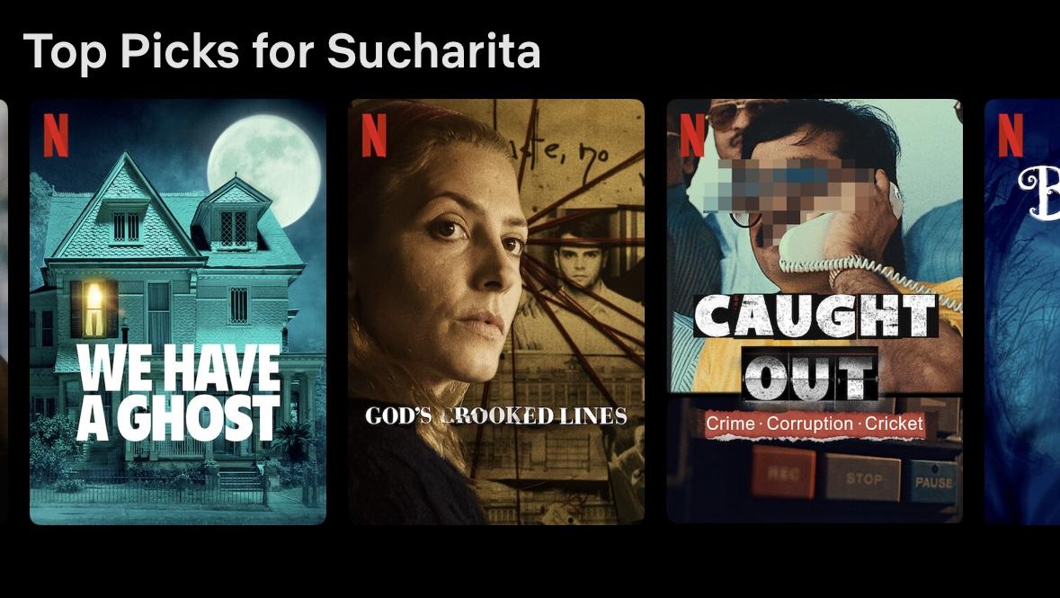 Top picks in Netflix account