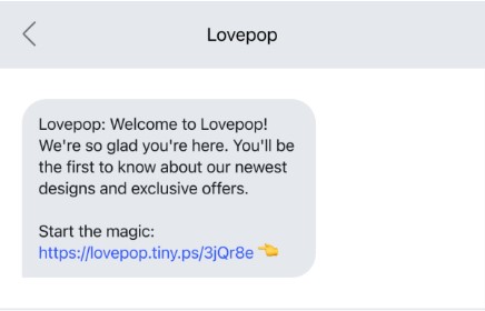 an example of a welcome message
