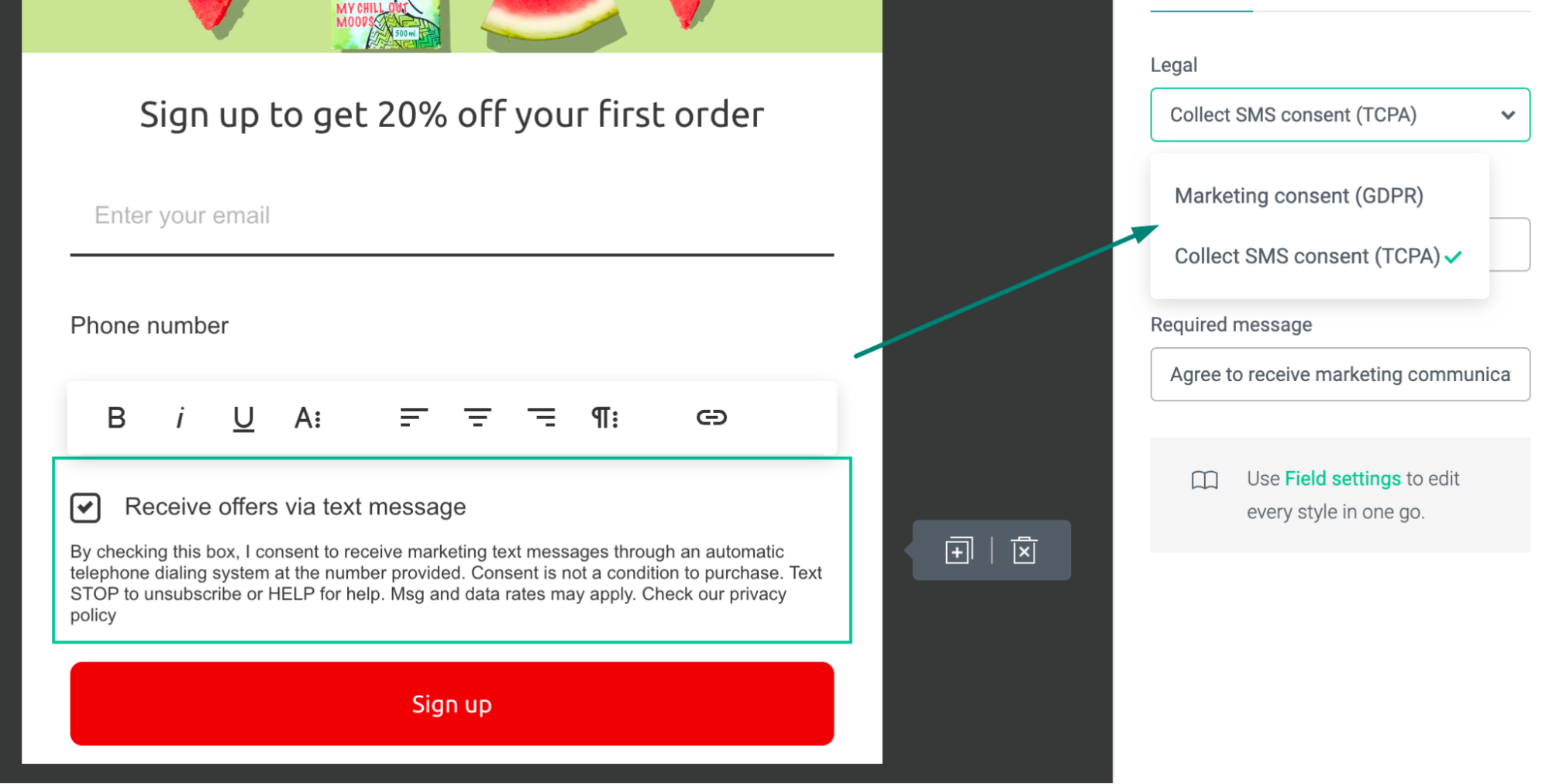 opt-in example