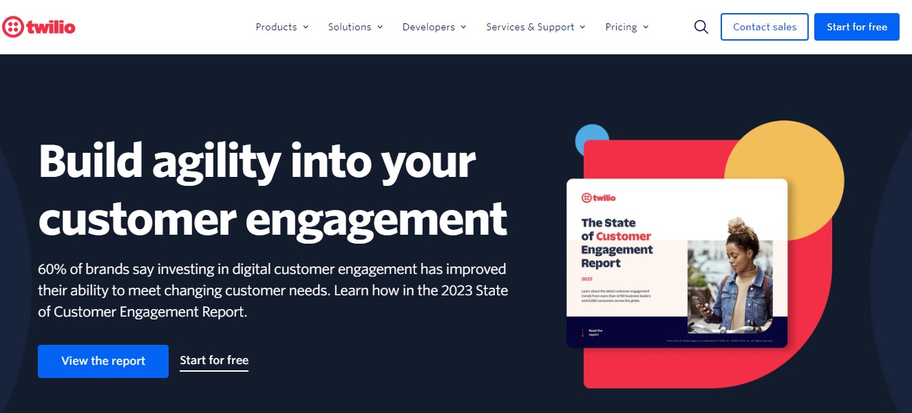 Twilio homepage