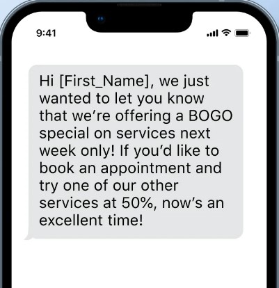 BOGO promotions SMS
