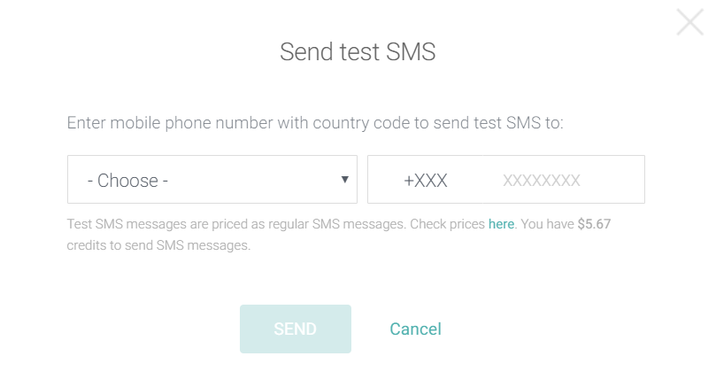 send test SMS