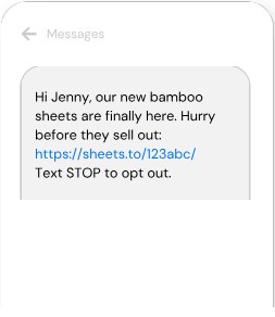 product announcement SMS
