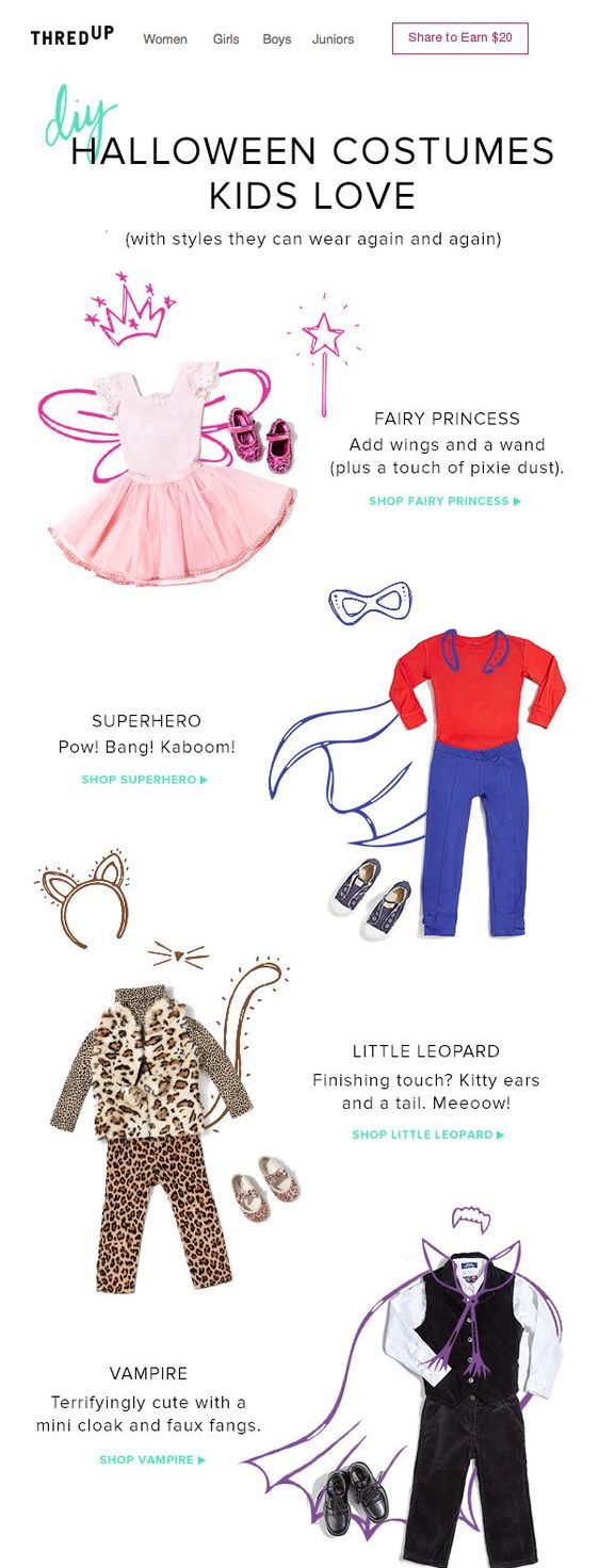 Halloween costumes kids love email