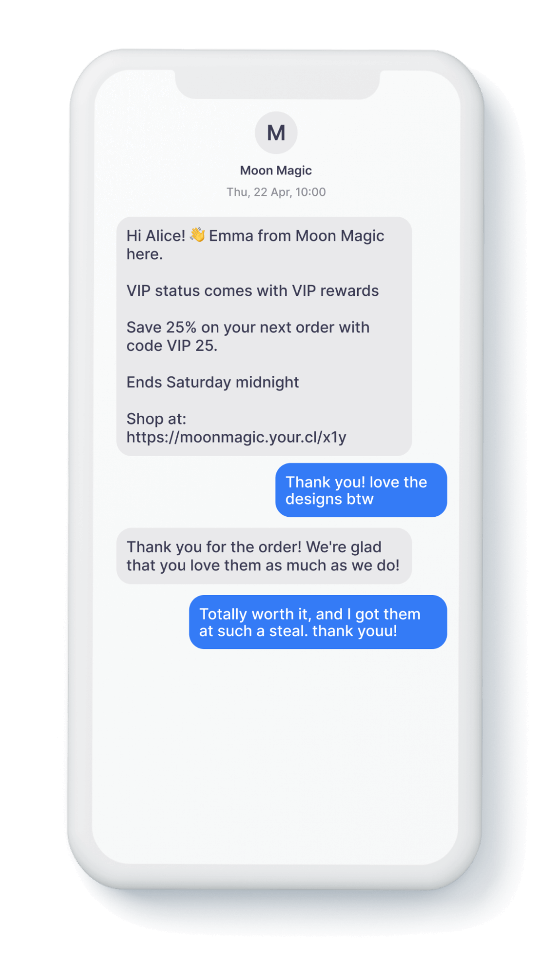 FOMO in SMS example