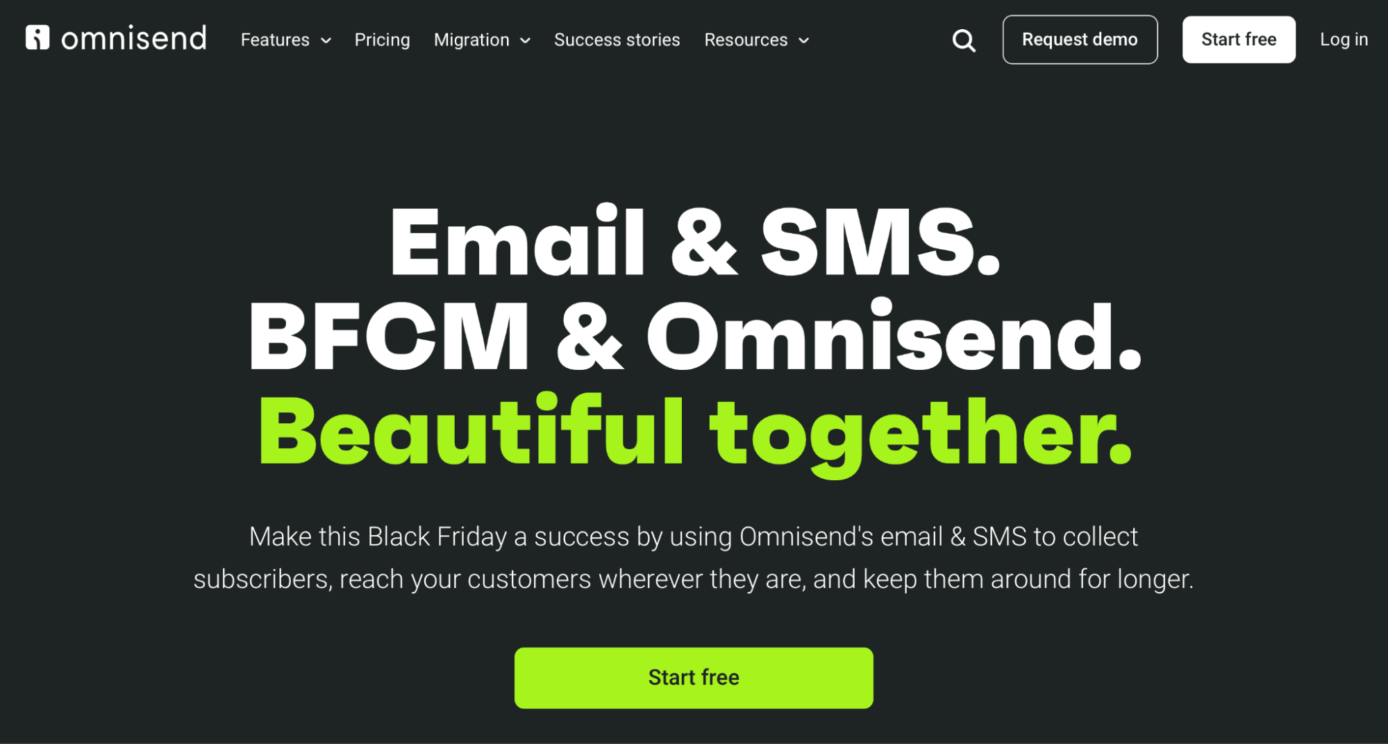 Omnisend homepage