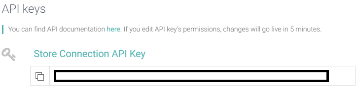 copy API key