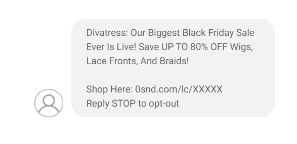 SMS example