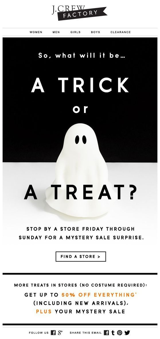 Trick or treat email