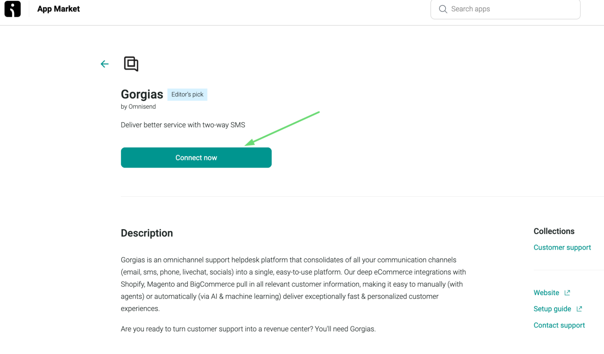 how to link your Omnisend account to your Gorgias account