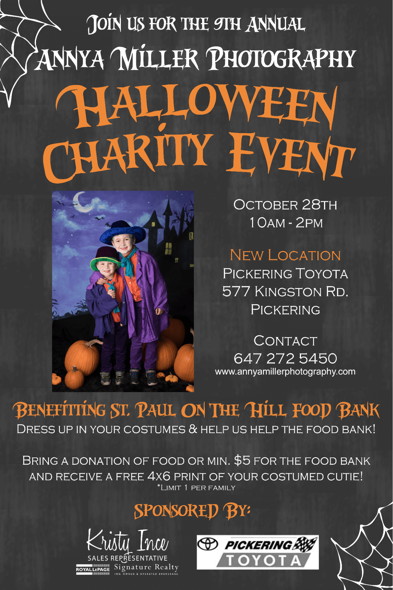 Halloween charity event email