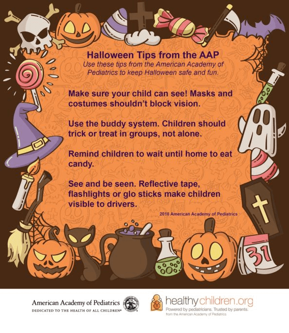 Halloween safety tips email