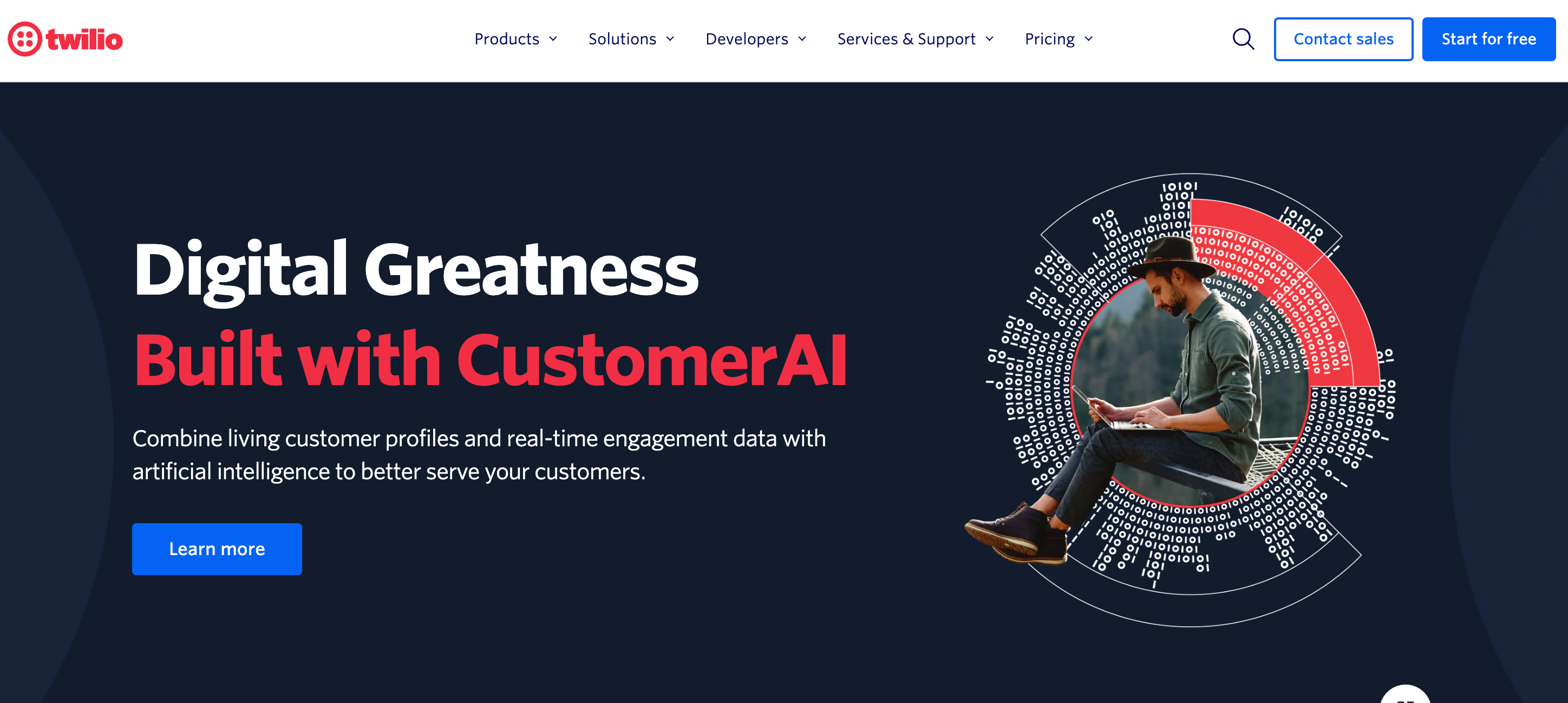 Twilio homepage
