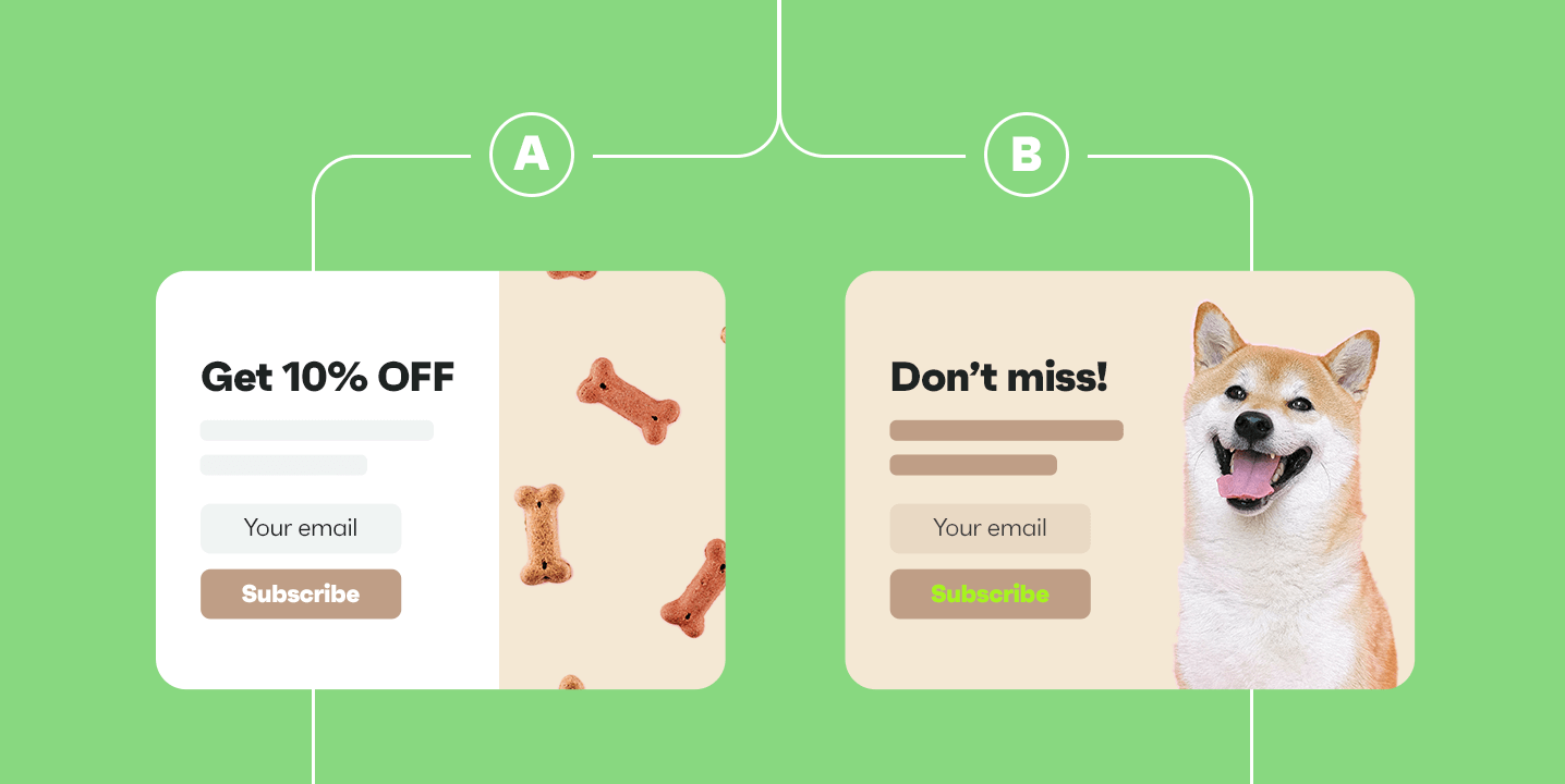 Omnisend A/B form testing