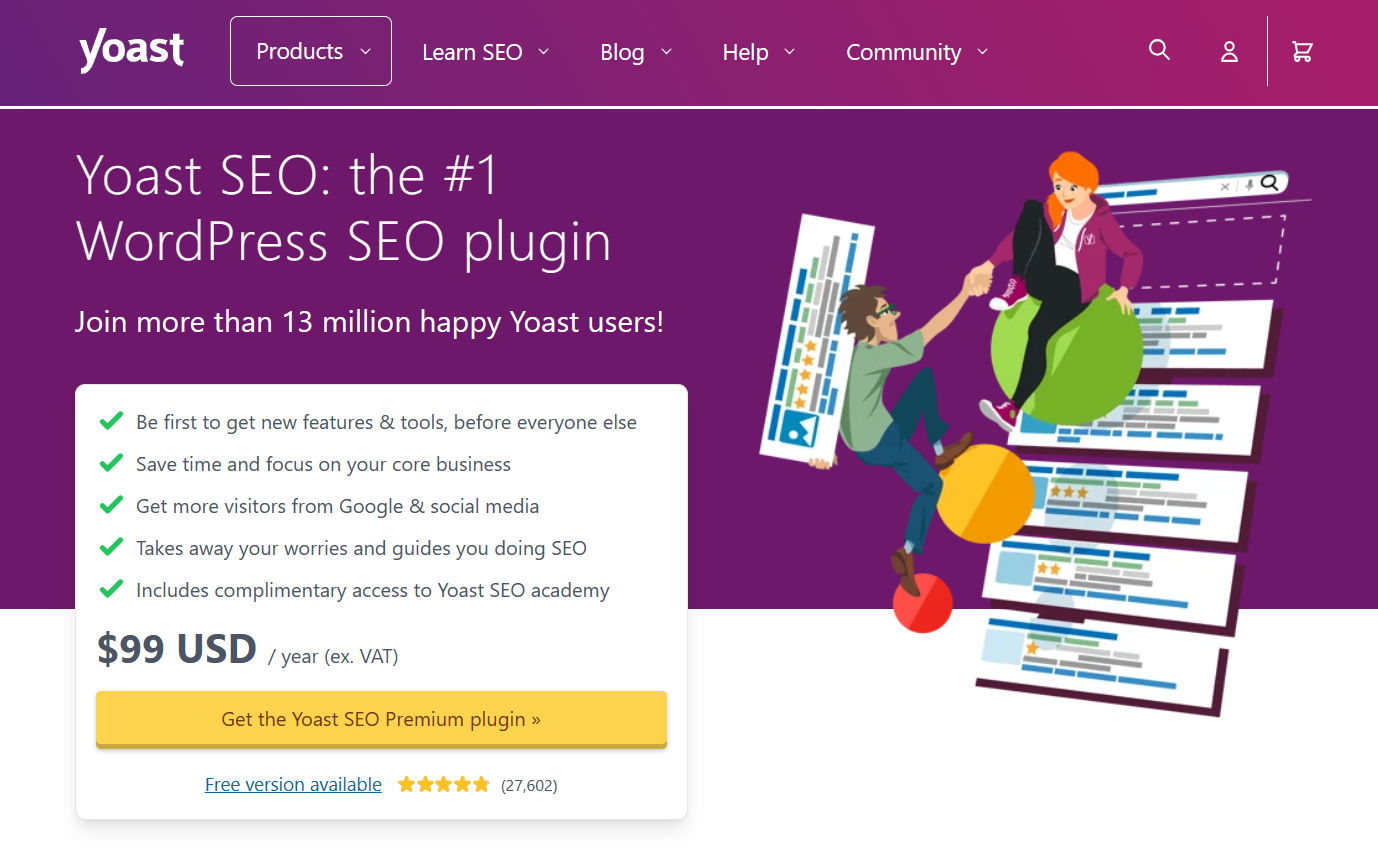 Yoast SEO wordpress plugin