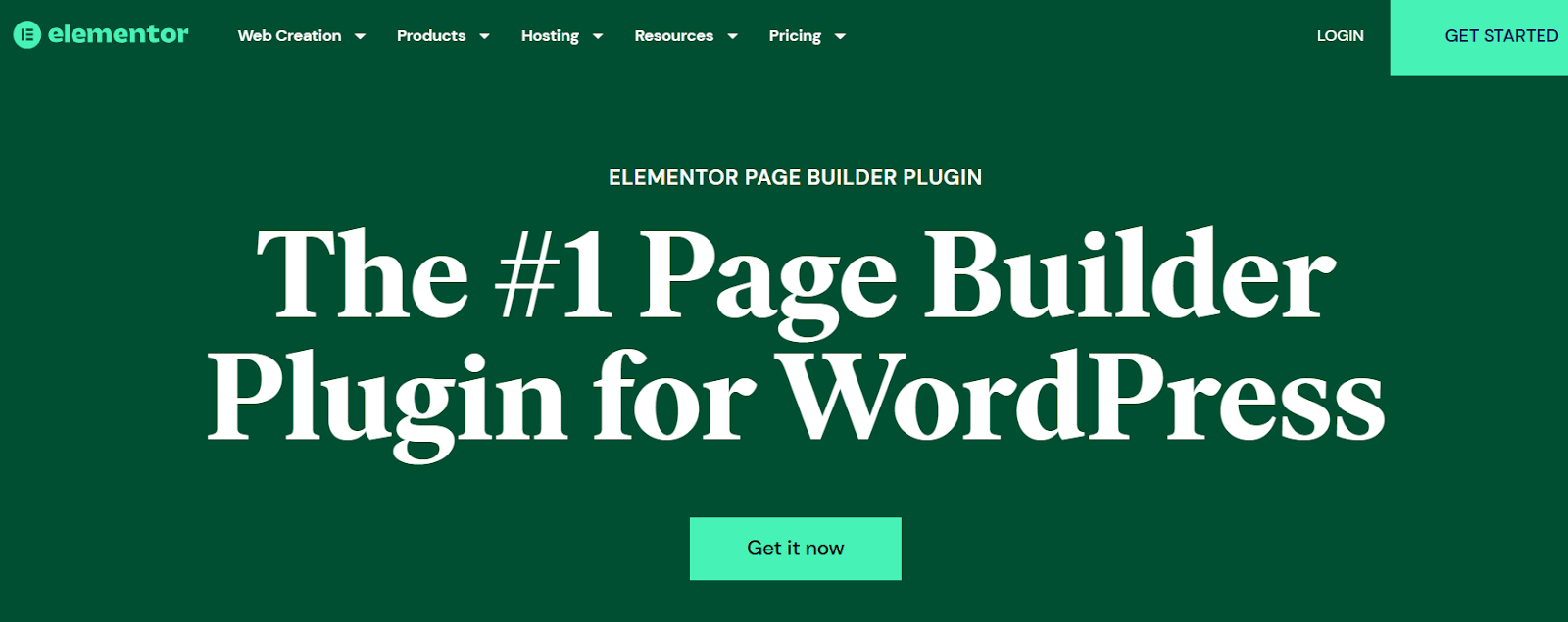 Elementor Website Builder homepage