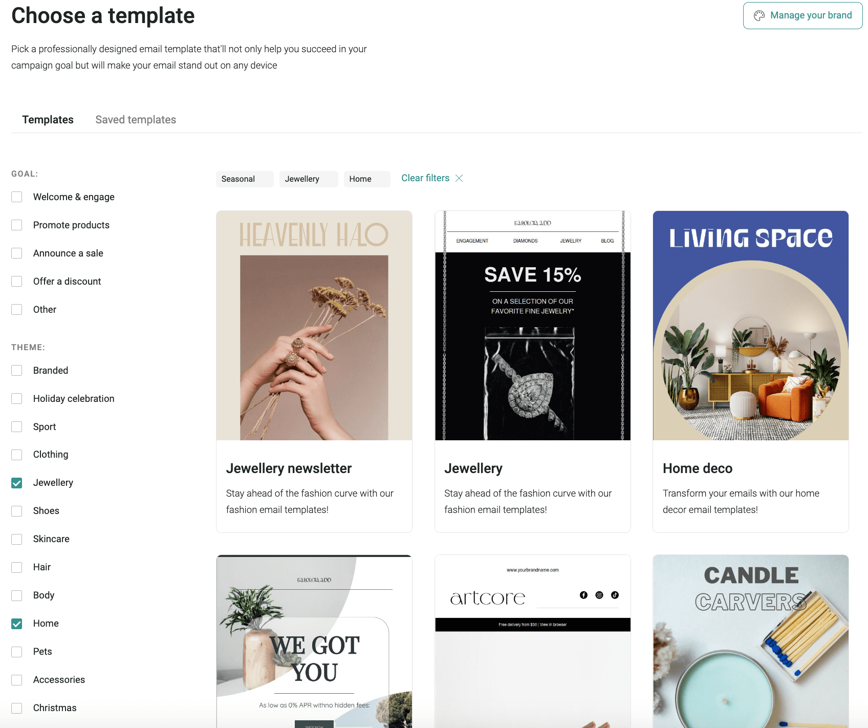 Omnisend vs TinyEmail: email templates