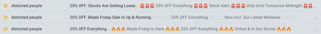 Subject lines with emojis