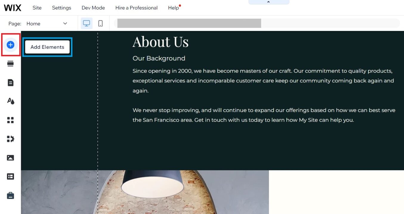 How to add new elements on Wix website